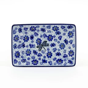 Tacka ceramiczna C27 18/12 cm<br> 1443X Ważka w kwiatach